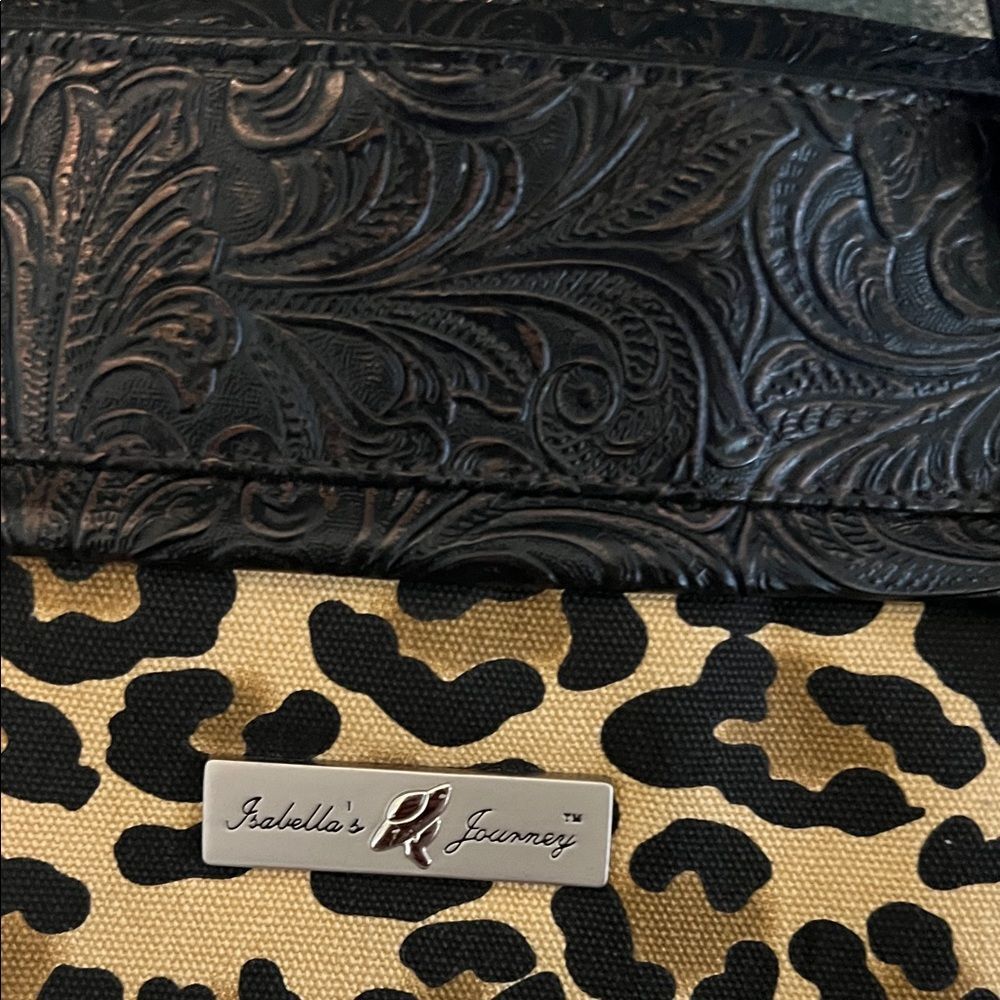 #1029+ Leopard Print Tote Bag with Black Accents - Picture 6 of 7